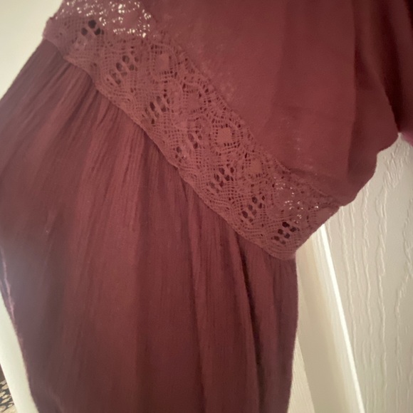 Maroon Long sleeve Dress - Picture 6 of 7
